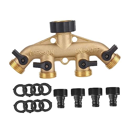 Supvox Faucet Manifold Brass Garden Hose Barb Kugelhahn Wasserverteiler Für Gartenbewässerung Mit Kanälen Und PTFE-dichtungen Messinganschlüsse Eu-Standard Supvox Faucet Manifold Brass Garden Hose Barb Kugelhahn Wasserverteiler Für Gartenbewässerung Mit Kanälen Und PTFE-dichtungen Messinganschlüsse Eu-Standard von Supvox