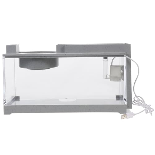 Supvox Mini Aquarium mit Pumpe Transparenter Dekorativer Fischbehälter für Goldfische und Betta Fische für Büro und Zuhause Einfach zu Reinigen und Pflegeleicht Supvox Mini Aquarium mit Pumpe Transparenter Dekorativer Fischbehälter für Goldfische und Betta Fische für Büro und Zuhause Einfach zu Reinigen und Pflegeleicht von Supvox