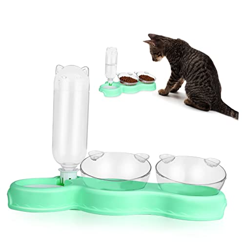 Supvox Multifunktionale Haustierfütterungsschalen mit Automatischer Wasserflasche Transparente Schalen für Nassfutter Geneigtes Design für Kleine Katzen Supvox Multifunktionale Haustierfütterungsschalen mit Automatischer Wasserflasche Transparente Schalen für Nassfutter Geneigtes Design für Kleine Katzen von Supvox