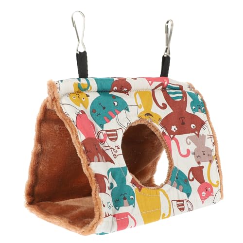 Supvox Parrot Bed Hängematte aus Strapazierfähigem Canvas Kleines Vogel und Kleintier Schlafzelt Atmungsaktiv und Robust für Wellensittiche Frettchen und Chinchillas Warmes Winter Nest von Supvox