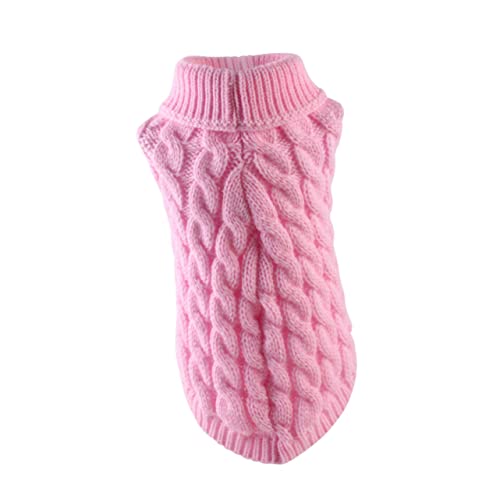 Supvox Party-Hundetuch pet Supplies haustierbedarf Knit Sweater Mode Design pink rosa Outfits rosa Jacke Kleider Partykleidung für Haustiere Hundekleidung Herbst und Winter Strickmütze von Supvox