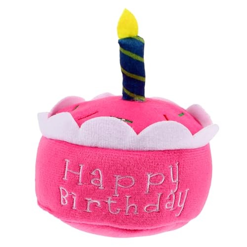 Supvox Pet Birthday Cake Plüsch Hundekuchen für Haustier Geburtstagsfeiern Cartoon Kuchenform und Tragbar für Langlebig und Schützend gegen Möbelverletzungen von Supvox