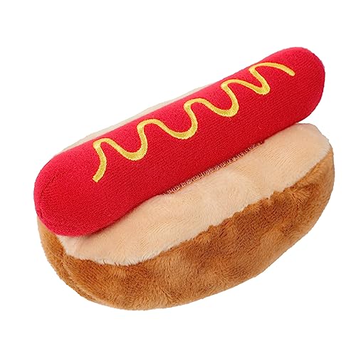 Supvox Pet Sound Imitation Hot Dog Kauspielzeug für Hunde mit Quietschfunktion zur Beschäftigung und Stressreduktion für Kleine bis Mittelgroße Hunde Supvox Pet Sound Imitation Hot Dog Kauspielzeug für Hunde mit Quietschfunktion zur Beschäftigung und Stressreduktion für Kleine bis Mittelgroße Hunde von Supvox