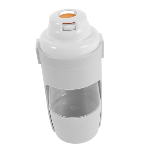 Supvox Praktische Tragbare Haustier Trinkflasche mit Futterbehälter Auslaufsicherer Wasserspender für Hunde und Katzen für Reisen und Outdoor Aktivitäten Wasser Futter von Supvox
