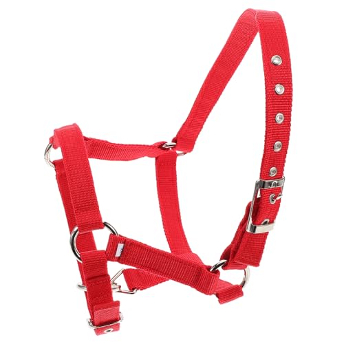 Supvox Reittraining Für Schafhalter Ziegenhalfter Pferdehalfter Aus Seil Wadenhalfter Kinnriemenabdeckung Abreißbares Halfter Wegbrechendes Pferdehalfter Pferdekostüm Rot Nylon von Supvox