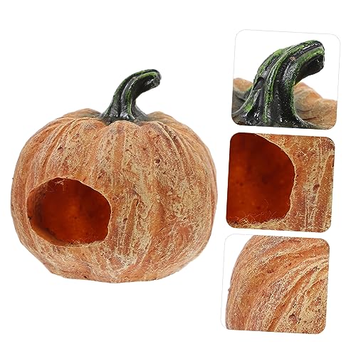 Supvox Reptilien Versteck Höhle Kürbis Deko für Terrarium Kleintiere Wie Eidechsen Spinnen Hamster Leicht zu Installieren Natürliche Tierhöhle für Halloween Gartendeko von Supvox