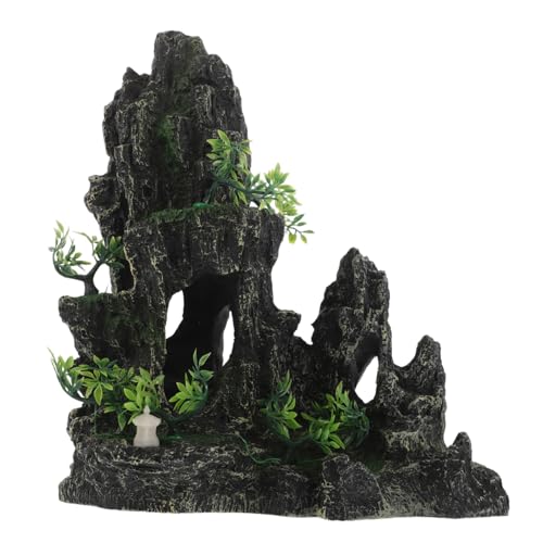 Supvox Resin Aquarium Stein Höhle Fisch Tank Dekoration Natürliche Landschaft Garnelen Versteck Fisch Reptilienversteck für Süßwasserbecken von Supvox