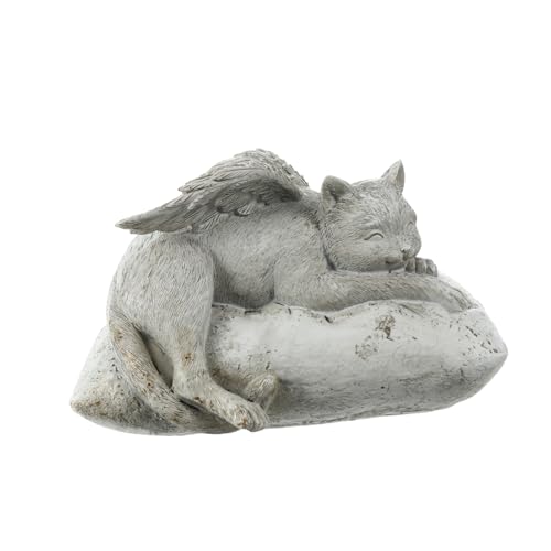 Supvox Resin Katzen Gedenkstein mit Engelsflügeln Tiergrab Dekoration für Garten und Zuhause an Verstorbene Haustiere Figur als Tribut und Andenken von Supvox