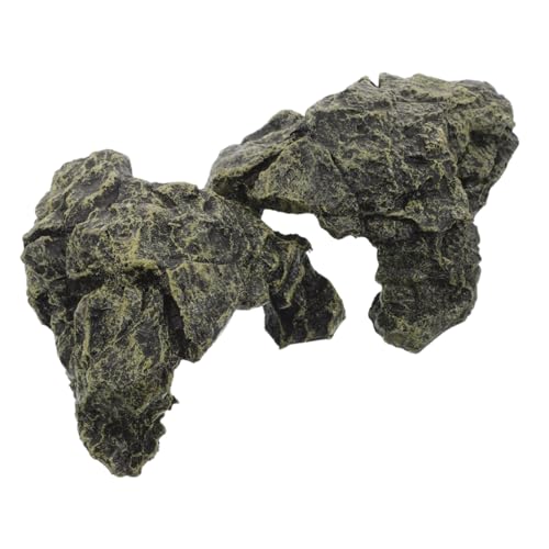 Supvox Resin Schildkröten Sonnenplatz mit Versteck für Aquarium Natürliche Kletterrampe und Höhle Stabile Basking Plattform für Wasserschildkröten und Kleine Reptilien von Supvox
