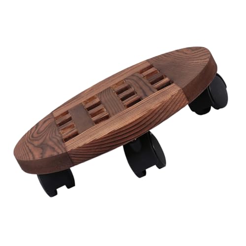 Supvox Runder Pflanzenroller mit Basis Beweglicher Blumentopfständer mit Rädern für Garten und Balkon Durchmesser und Langlebig für Drinnen und Draußen von Supvox