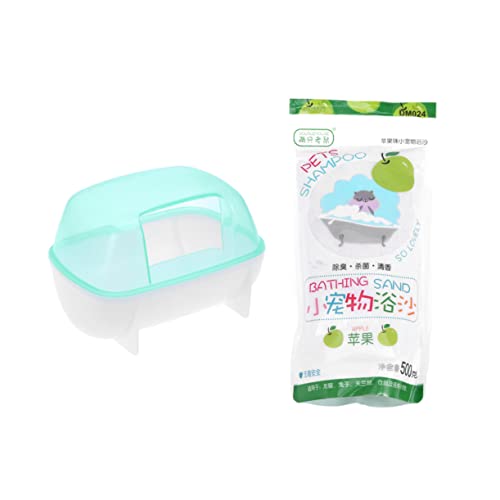 Supvox Sandbad Für Haustiere Für Chinchillas Und Hamster Tragbares Badehaus Mit 500 G Sandpackung Stressfrei von Supvox