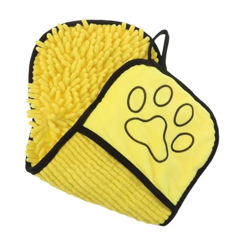 Supvox Saugfähiges Mikrofaser Haustierhandtuch mit Taschen Schnelltrocknendes Chenille Badetuch für Hunde und Katzen Kompakt Leicht Waschbar Gelb für Welpen und Pfotenpflege Supvox Saugfähiges Mikrofaser Haustierhandtuch mit Taschen Schnelltrocknendes Chenille Badetuch für Hunde und Katzen Kompakt Leicht Waschbar Gelb für Welpen und Pfotenpflege von Supvox