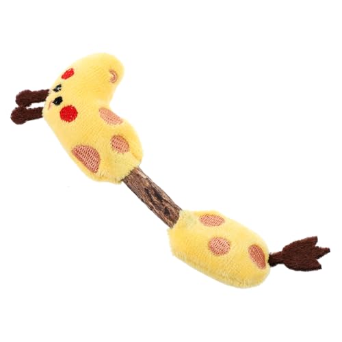Supvox Silvervine Katzenspielzeug Kauspielzeug aus Natürlichem Silvervine Stick für Wohnungskatzen Interaktives Plüschtier Giraffenform zur Zahnreinigung und Stressabbau Wiederverwendbar von Supvox