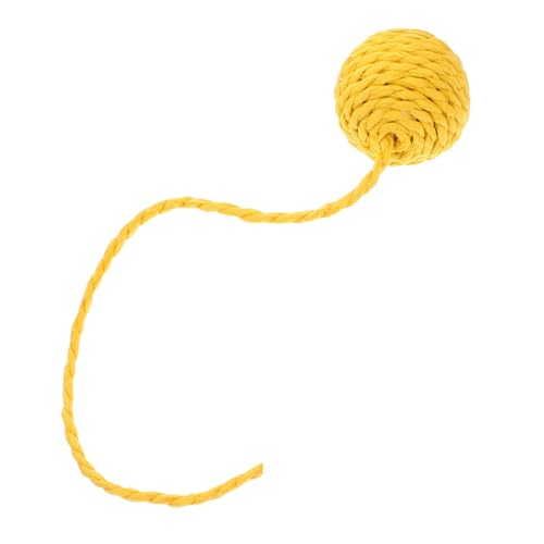 Supvox Sisal Seil Katzenball mit Glocken Ersatz für Kratzsäule Spiel und Kratzzubehör für Katzen Gelb Supvox Sisal Seil Katzenball mit Glocken Ersatz für Kratzsäule Spiel und Kratzzubehör für Katzen Gelb von Supvox