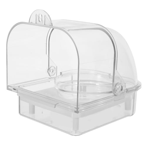 Supvox Transparente Futterbox mit Deckel für Automatische Fütterung von Papageien und Sittichen Leichter Zugang und Einfache Spill Design zur Sauberkeit im Käfig Supvox Transparente Futterbox mit Deckel für Automatische Fütterung von Papageien und Sittichen Leichter Zugang und Einfache Spill Design zur Sauberkeit im Käfig von Supvox