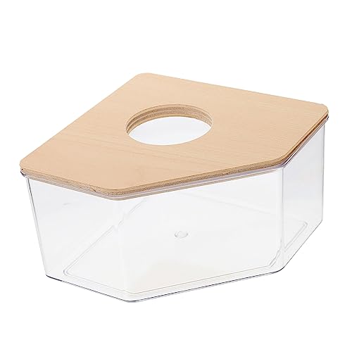 Supvox Transparente Hamster Sandbad Box Badewanne und Toilette für Kleine Hamster und Chinchillas Atmungsaktiv Geruchsfrei Praktisches Kleintier Zubehör für Saubere Haustierpflege von Supvox