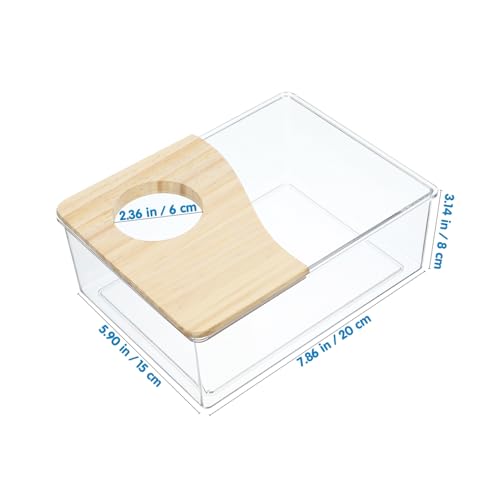 Supvox Transparenter Sandbadbehälter für Hamster Multifunktionales Sandbad und Toilette mit Glatten Kanten für Kleine Haustiere Wie Eichhörnchen und Kaninchen Geeignet von Supvox