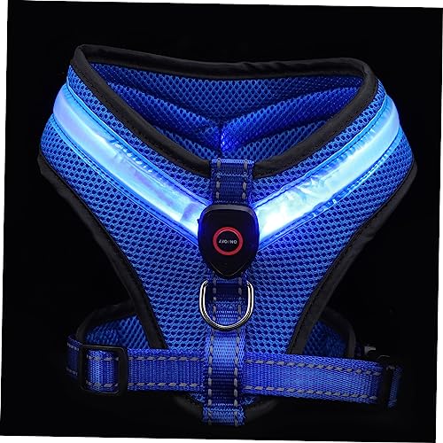 Supvox USB Aufladbare LED Hundeweste Luminous Sicherheitsweste für Haustiere Leichte Sommerweste für Kleine und Mittlere Hunde für Nachtspaziergänge und Outdoor aktivitäten von Supvox