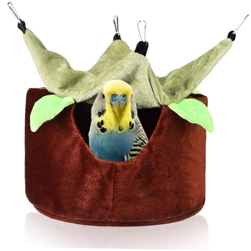 Supvox Vogel Hängematte mit Doppel Etagen und Stabiler Bodenplatte Großes Nest für Papageien Wellensittiche Hamster und Kleine Haustiere Dekoratives Design Gemütliches Schlaf und Supvox Vogel Hängematte mit Doppel Etagen und Stabiler Bodenplatte Großes Nest für Papageien Wellensittiche Hamster und Kleine Haustiere Dekoratives Design Gemütliches Schlaf und von Supvox