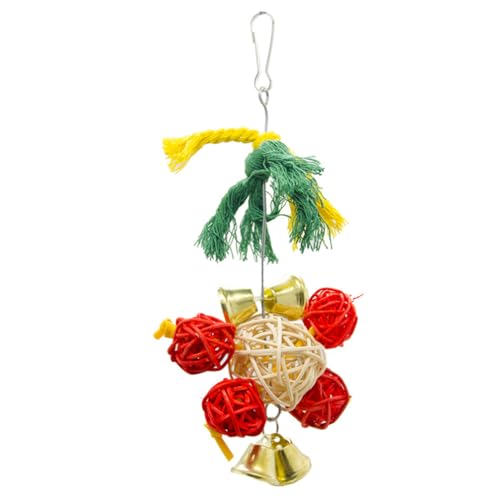 Supvox Vogel-Kauspielzeug – Weihnachtspapageien-Vogel-Hängespielzeug Bambusball-Kauspielzeug Für Sittich-Nymphensittiche Supvox Vogel-Kauspielzeug – Weihnachtspapageien-Vogel-Hängespielzeug Bambusball-Kauspielzeug Für Sittich-Nymphensittiche von Supvox
