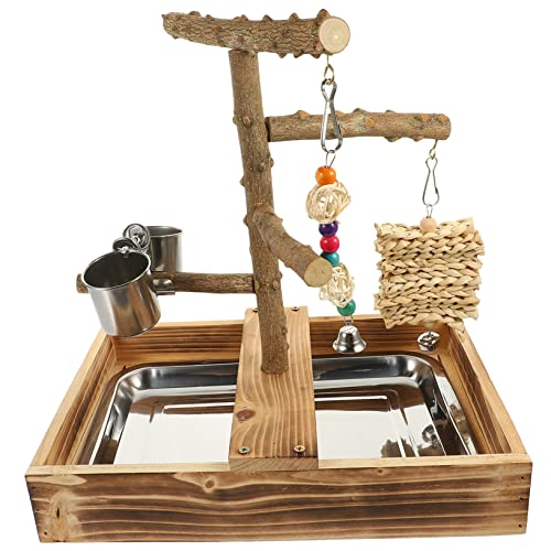 Supvox Vogel Spielzeug Vogelbissspielzeug Papageienspielzeug für Kinder Vogelspielzeug vogelkäfig zubehör vogelzubehör für käfig Papageienbarsch Papageienzweigständer hölzern von Supvox