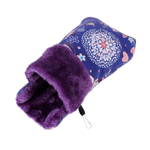 Supvox Warmer Hamster Schlafsack aus Baumwolle Kuschelbett für Kleine Haustiere Atmungsaktiv und Umweltfreundlich als Winterbett für Hamster Meerschweinchen und Andere Kleintiere Blau von Supvox