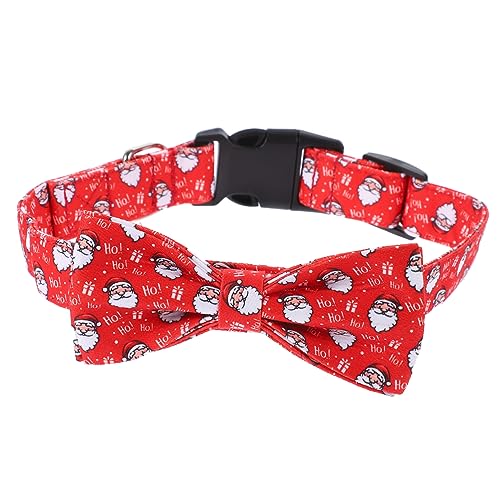 Supvox Weihnachtsmann Schleife Haustier Schleifenhalsband Welpenhalsbänder Für Kleine Welpen Weihnachts Schleifenhalsband Haustierspielzeug Entzückendes Haustierhalsband von Supvox