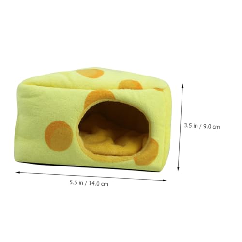 Supvox Winddichtes Hamster Kuschelnest in Kuchenform Plüsch Versteck für Kleine Haustiere Warmes Schlafhaus Niedliches Cartoon Design als Käfigzubehör für Meerschweinchen und Hamster von Supvox