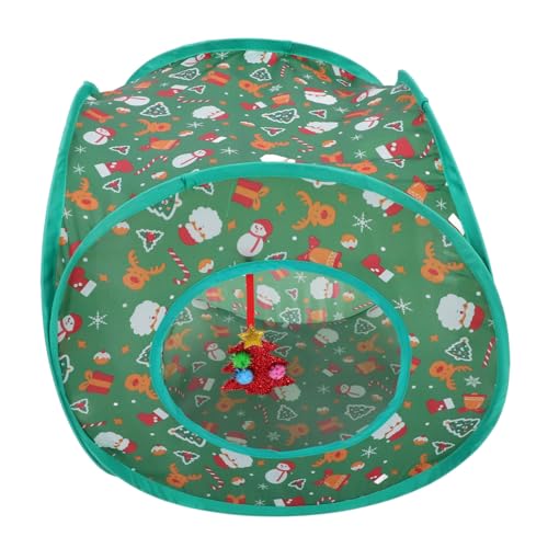 Supvox Zusammenklappbarer Katzentunnel Katzenspielzeug Kleiner Katzentunnel Cat-röhren Und Tunnel Hasentunnel Für Kaninchen Tunnel Kätzchentunnel Für Hauskätzchen Polyester Green von Supvox