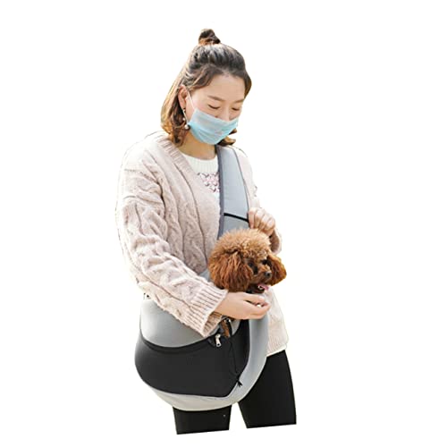 Supvox Umhängetasche Für Hunde Haustiertasche Tragetasche Aus Netzgewebe Tragetuch Für Hunde Tragbar Für Hände Haustier Schultertasche Schwarz Größe L Belüftet Reisetasche Für Haustiere von Supvox