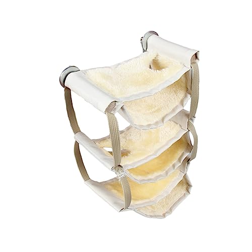 Supvox Haustier Hängebett Hamster Hängematte Multi-Layer-pad Gemütliches Warmes Nest Käfig Gelb von Supvox