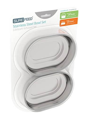 Sure Petcare SureFeed Edelstahlnäpfe im Set, kompatibel mit dem SureFeed Mikrochip-Futterautomaten, dem SureFeed Mikrochip-Futterautomaten Connect und der luftdichten Futterschale, Metall, 2er-Pack Sure Petcare SureFeed Edelstahlnäpfe im Set, kompatibel mit dem SureFeed Mikrochip-Futterautomaten, dem SureFeed Mikrochip-Futterautomaten Connect und der luftdichten Futterschale, Metall, 2er-Pack von SureFlap