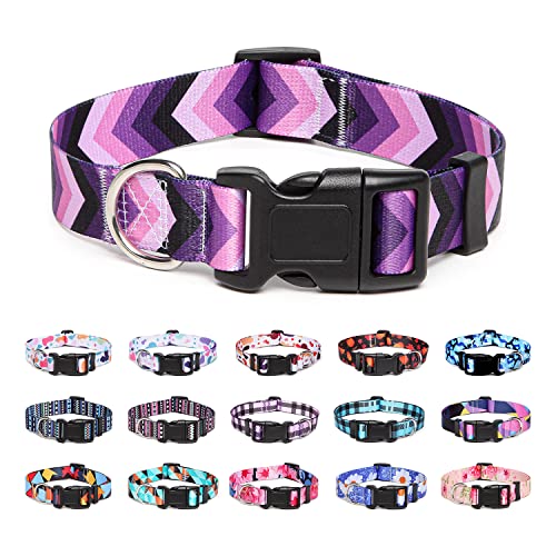 Suredoo Hundehalsband Verstellbares, Weich & Komfort Nylon Hunde Halsband für Kleine Mittlere Große Hunde Welpen Katzen (L, Pfeil) von Suredoo