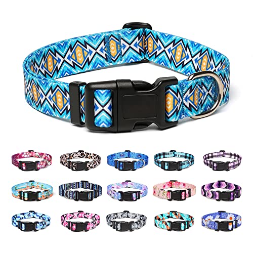 Suredoo Hundehalsband Verstellbares, Weich & Komfort Nylon Hunde Halsband für Kleine Mittlere Große Hunde Welpen Katzen (M, Quadrat) von Suredoo