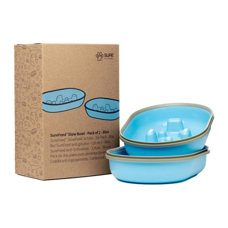 SureFeed Anti-Schling-Schale - Blau - 2 Stück von Surefeed