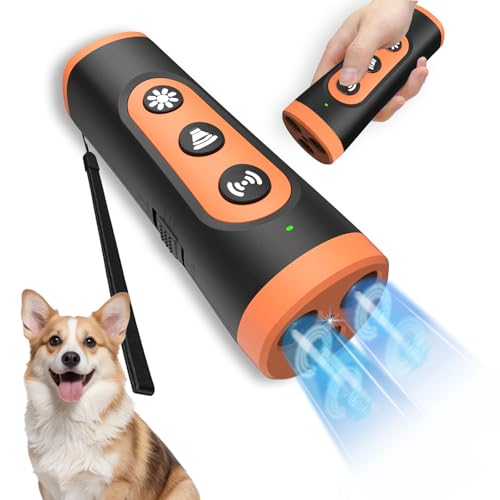 Antibell für Hunde - Ultraschall Anti Bell Gerät Hunde, Handheld Bellenstopper für Kleine & Große Hunde, Innen & Außenbereich, LED Anti Bellen Gerät, Hundebellen-Abschreckmittel für ein Ruhiges Zuhaus Antibell für Hunde - Ultraschall Anti Bell Gerät Hunde, Handheld Bellenstopper für Kleine & Große Hunde, Innen & Außenbereich, LED Anti Bellen Gerät, Hundebellen-Abschreckmittel für ein Ruhiges Zuhaus von Surezap
