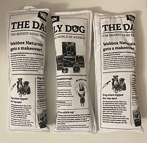 Doggy Zeitungsspielzeug mit Knistergeräusch (3 Stück) von Surrey Feed