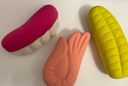 Latex-Hundespielzeug, verschiedene Farben, Retro-Süßigkeiten (Zähne/Strumpfe/Banane) von Surrey Feed