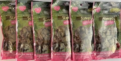 Simply Knabbereien für kleine Tiere, Kräuter- und Apfelkissen, 50 g, 6 Stück Simply Knabbereien für kleine Tiere, Kräuter- und Apfelkissen, 50 g, 6 Stück von Surrey Feed
