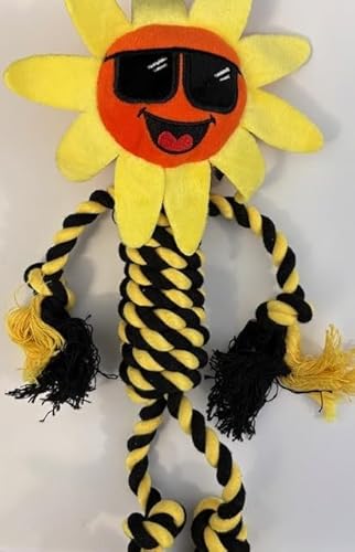 Surrey Feed Flower Man Hundespielzeug aus Seil (Quietscher innen) – Einzel-Hundespielzeug von Surrey Feed