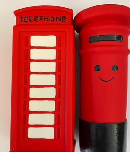 Surrey Feed Hundespielzeug aus Latex, verschiedene Designs – Londoner Briefkasten/Telefonzelle Surrey Feed Hundespielzeug aus Latex, verschiedene Designs – Londoner Briefkasten/Telefonzelle von Surrey Feed