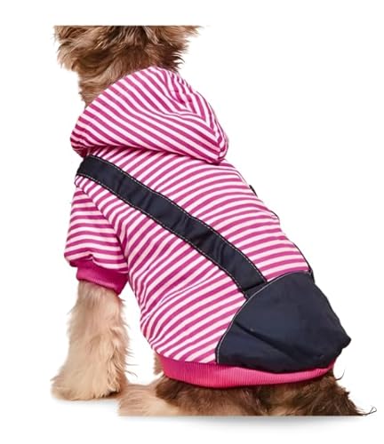 Gestreiftes Wintersweatshirt für Hund Rosa von Surtep