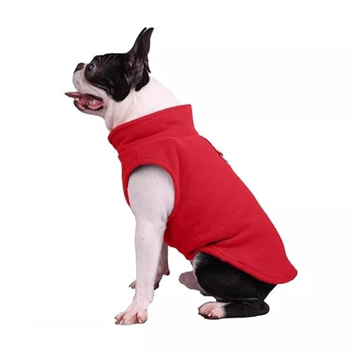 Surtep Fleece-Sweatshirt für Hund mit Leine - Rot von Surtep