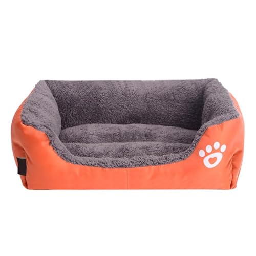 Surtep Sofa Hunde- und Katzenbett - rechteckiges Tierbett für Hunde und Katzen, Orange, S von Surtep