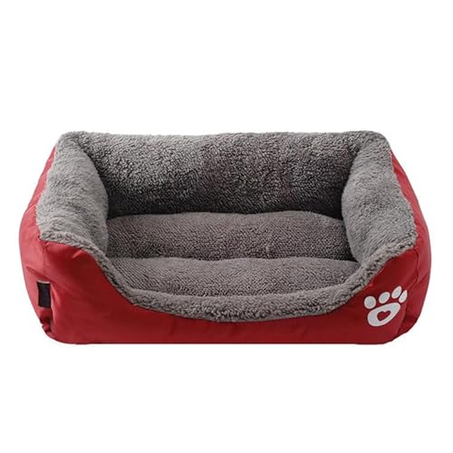 Surtep Sofa Hunde- und Katzenbett - rechteckiges Tierbett für Hunde und Katzen, Weinfarbe, S von Surtep