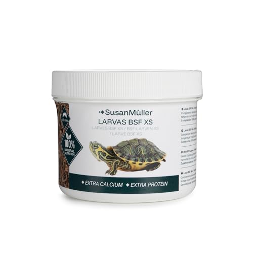 Susan Müller Hermetia illucens getrocknete Larven, 58 % Protein, hoher Kalzium, ideal für Schildkröten und Insektenfresser, ohne Zusatzstoffe, natürliche Ernährung, 85 g von Susan Müller