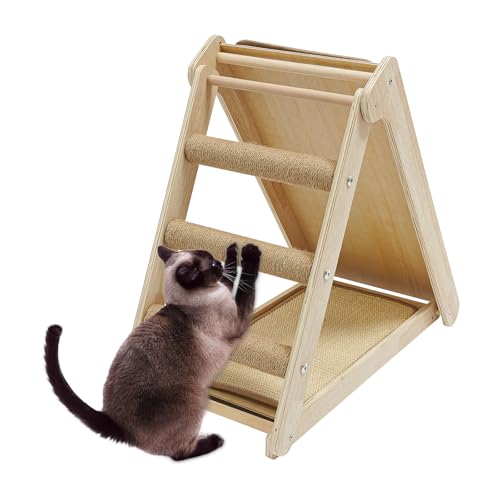 Susoso Katzenkratzpads aus Kiefernholz und Sisal, Multifunktional Kratzbrett mit Untere Plattform für Zoohandlungen 60x30x52cm Holzfarbe Susoso Katzenkratzpads aus Kiefernholz und Sisal, Multifunktional Kratzbrett mit Untere Plattform für Zoohandlungen 60x30x52cm Holzfarbe von Susoso