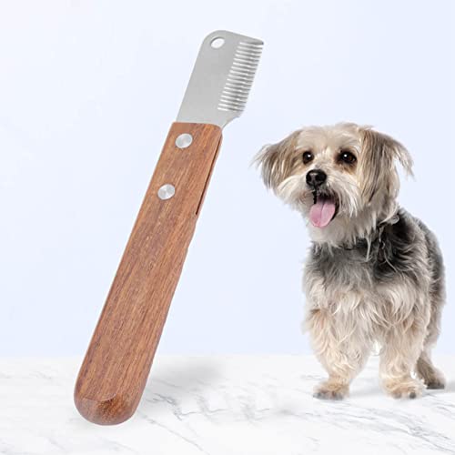 SustVita Hunde-Zupfmesser, professionelle Zupfausrüstung, Holzgriff für Haustiere, hilft, Haare zu reduzieren und Knoten zu beseitigen SustVita Hunde-Zupfmesser, professionelle Zupfausrüstung, Holzgriff für Haustiere, hilft, Haare zu reduzieren und Knoten zu beseitigen von SustVita