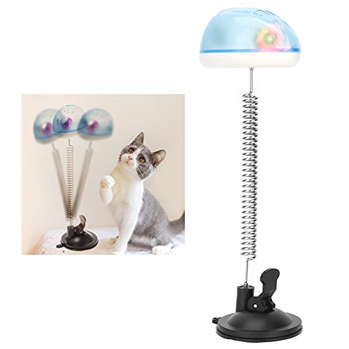SustVita Interactive Cat Toy mit Saugnapfbecher, Katzenfrühspielzeug für Innenkatzen, Metalldrahtschwingung Leckage Food Toy von SustVita
