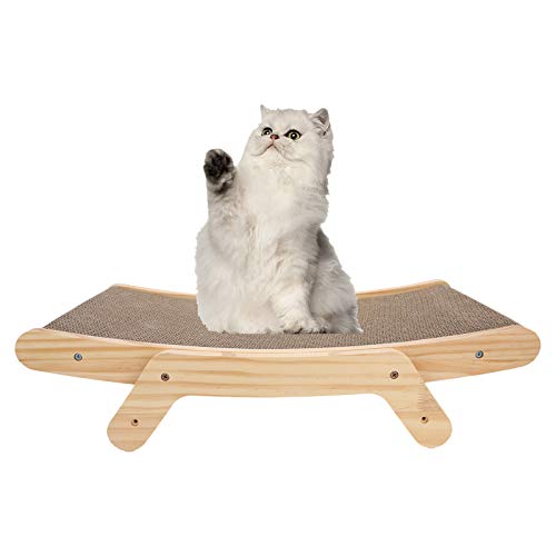 Sustvita Haustier Wellblecher Papierspielzeug, Katzenkratzerbrett, Kratzbett mit Klauenschärfen mit Ständer für den Schlaf Sustvita Haustier Wellblecher Papierspielzeug, Katzenkratzerbrett, Kratzbett mit Klauenschärfen mit Ständer für den Schlaf von SustVita